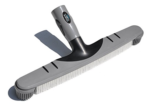 SWIMLINE HYDROTOOLS Pool Brush Head for Inground & Above Ground Pools | EZ Clip Compatible, Heavy-Duty Coverage | 18-Inch H2O Pro Design with Angled Bristles & Rubber Hybrid