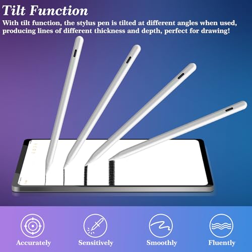 Stylus Pen for iPad Pencil 10th Generation(2018-2025), Fast Charging Apple Pencil with Palm Rejection Tilt Sensitivity, Compatible with iPad 6/7/8/9/10", Pro 11"/12.9"/ M4, Air 3/4/5/M2/M3, Mini 5/6 image 6