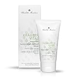 Weitere Produkte der Pflegeserie KRÄUTERVITAL für trockene, normale und Mischhaut: Vitamin-Tagescreme | Crememaske Sanddorn-Lecithin | Reinigungsmaske Papaya-Heilkreide | Creme-Peeling | Rosmarin-Creme | Blüten-Tagescreme mit UV-Schutz