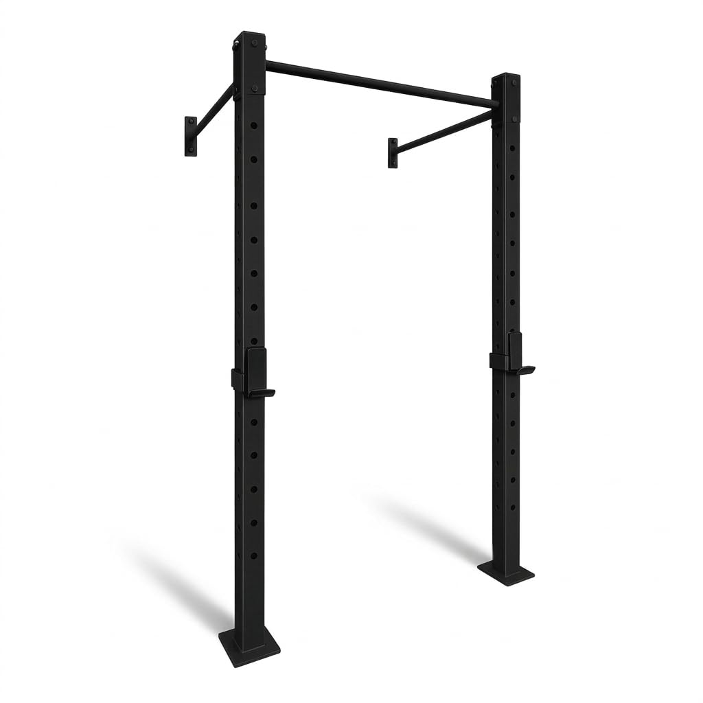 Rack Musculación Suelo y Pared | Squat Rack con Barra Dominadas Multiagarre | Acero 75x75mm | Carga 350 kg | Gimnasio en Casa