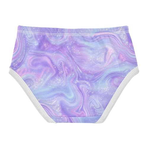Toddler Underwear Floral 2t Cotton Little Girl Panties Fun Briefs Undies Kids Purple Marble Pastel2