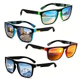 Lot de 4 paires de Lunettes de Soleil Lunettes de Soleil Polarisées...