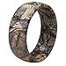 Groove Life Mossy Oak Breakup Country Camo Silicone Ring Breathable Rubber Wedding Rings for Men, Lifetime Coverage, Unique Design, Comfort Fit Ring - Size 8
