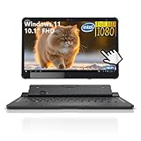 Fujitsu Stylistic Q508 Touchscreen Tablet PC, 10.1' FHD (1920 x 1200), Atom X5 Z8550 up to 2.4 GHz, 4 GB RAM, 64 GB SSD, Japanese Keyboard, Wi-Fi 5,Win 11 Home,Matte Black (Renewed)