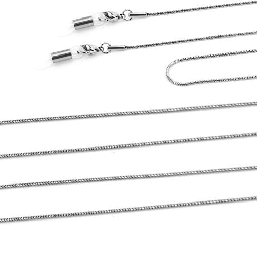 Xiletu Eyeglass Chain, Non-Slip Sunglasses Anti-Lost Reading Glasses Retainer Lanyards Glasses Strap For Women Girls Elderly And Children(Silver) #TOP4