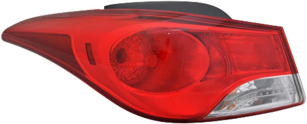 For Hyundai Elantra 2013 Tail Light Driver and Passenger Side | Pair | CAPA | PMMA Plastic | ABS Plastic | Sedan | Replacement For HY2804120, HY2805120 | 92401-3X050, 92402-3X050