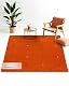Wollteppich Gabbeh Uni quadratisch in Orange 150×150 cm