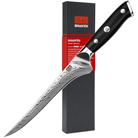 SHAN ZU 7 Inch Damascus Filleting Knife Cover