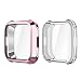 Produktbild Fintie Hülle kompatibel mit Fitbit Versa - [2 Stück] Ultra-Dünn Leichte Schutzfolie Hochwertige Polycarbonat Schutzhülle Gehaüse Abdeckung, Roségold/Transparent