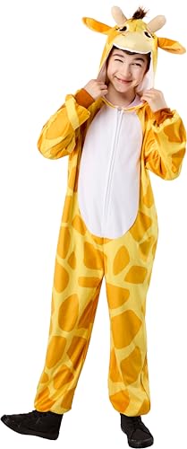 Rubies Giraffe Comfywear Hooded Jumpsuit for Kids, Unisex S/M