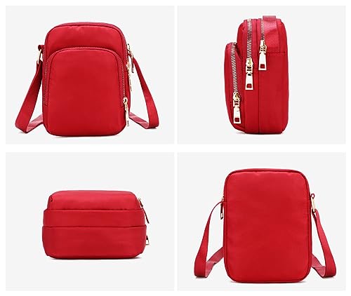 Womens Small Nylon Crossbody Bag Cell Phone Purse Wallet Mini Shoulder Bag Lightweight Travel Pouch2