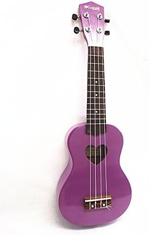 Woodnote Beautiful Wooden Purple with Heart Hole 21' Soprano Ukulele/rosewood Fingerboard & Bridge