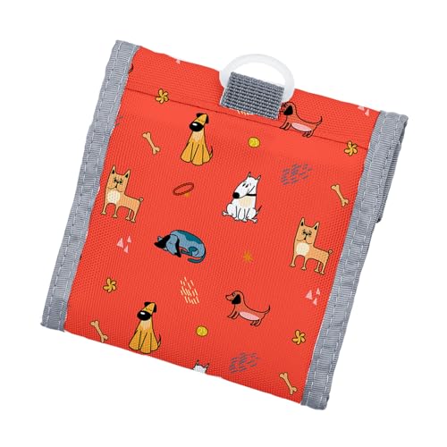 Image of Kids Trifold Wallet for Boys 4-12Years, Velcro Wallet with Card Holders, Perfect Children's Birthday Gift - Toddler Wallet for Boys, Trifold Wallet for Kids (cat&dog)