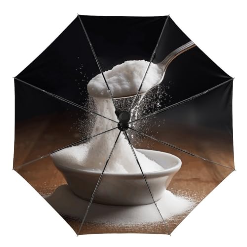 Parapluie pliant automatique robuste ACEPrints Sucre et cuillère étanche