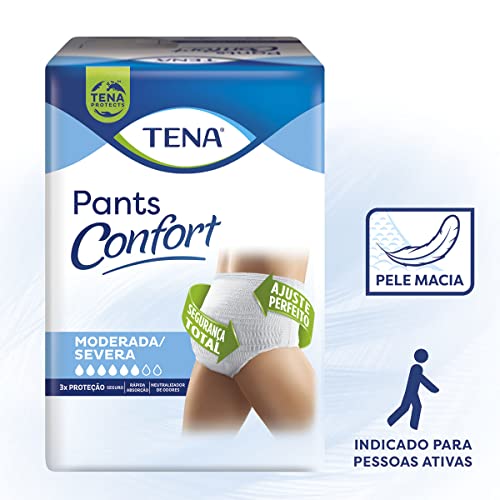 Tena Pants Confort, Roupa Íntima para Incontinência Urinária, P/M - 8 unidades