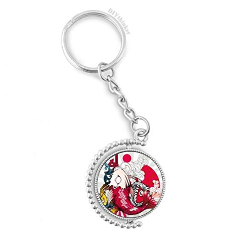 Keyholder rotatif motif japonais koi fish DIYthinker finitions métal