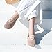 NIEARDAN Women Mesh Flats Buckle Strap Round Toe Comfy Causal Ballet Flats Fashion Mary Jane Fishnet Ballerina Flat Shoes,Size 09，Nude