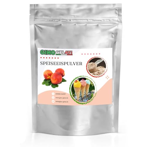 Gino Gelati fruchtiges Eis Speiseeis Pulver, verschiedene Geschmackssorten, schnelle und einfache Zubereitung, für Gastronomie und private Küche, Made in Germany (1 Kg, Nektarine)