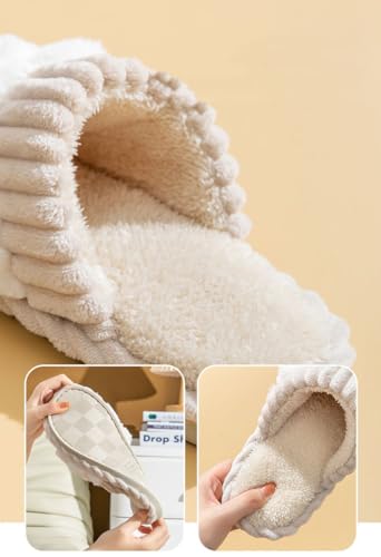 Colorblock Faux Fur Slippers, Colorblock Shoes Women, Indoor Slip On Plush Warm Fuzzy Slippers4