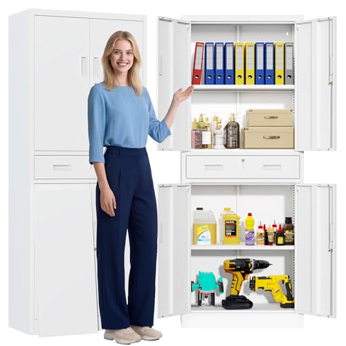 CJF 71" Tall Metal Cabinet with Drawer