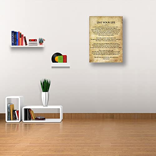 Live Your Life Tecumseh Poem Framed Motivational Wall Art Prints Vintage Canvas Quotes Wall Decor Inspirational Posters Decorations For Bedroom Framed (16x24 inch)