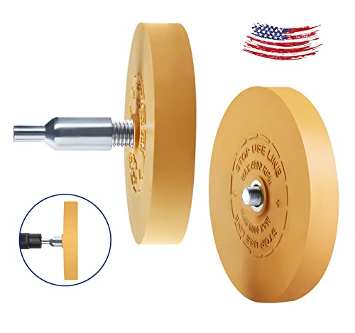 Image of 6 PCS Decal Remover Eraser Wheel Rubber Eraser Wheel Adhesive Remover Wheel for Cars Sticker Remover Tool Removes Pinstripe Stripe Vinyl Tape and Graphic