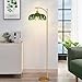 ILLMTW Gold Floor Lamp for Living Room,Bedroom,Mid Century Modern Standing Lamp with Remote,Dimmable Brass Tall Lamp Vintage Retro Green Glass Arc Floor Flower Floor Light Boho Bohemian
