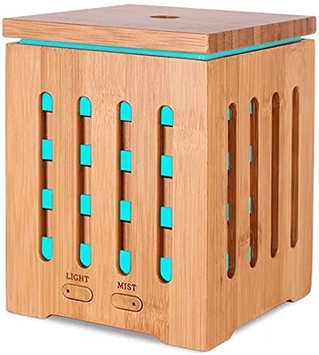 Diffuseur Électrique Ultrasonique d'Huiles Essentielles 200ml, Humidificateur, Aromathérapie, Lumières LED 7 Couleurs, pour Bureau Domicile ou Spa Cover