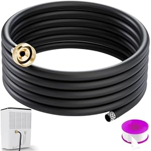 13FT Dehumidifier Drain Hose 3/4″ FHT,Leakproof Dehumidifier Hose with Rustproof Durable Connector,Thickened drain hose for dehumidifier indoor,Perfectly Compatible with Most Brands of Dehumidifiers