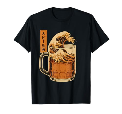 Grande tasse à bière japonaise style Ukiyoe T-Shirt