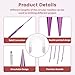 liomey Interchangeable Circular Knitting Needles Set - 13 Pairs of 4 Inch (3mm-10mm), Aluminum Needles, Ergonomic Design for Beginners and Advanced Knitters, Purple