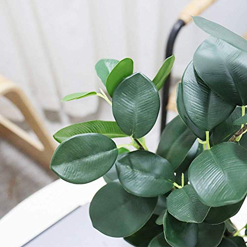 Sarosora Artificial Ficus Tree Fake Plants In Weaved Pot 20" Height For Living Room Decor Indoor Home Office Ins Style (Green, 1) #TOP7