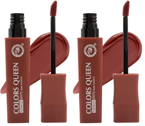 Image of Colors Queen Totally Matte Liquid Lipstick | Intense Color Payoff, Lightweight & Comfortable, One Swipe Application | Long Lasting, Non Transfer Liquid Lipstick for Women (13 - Nude Frost, 7.5g)