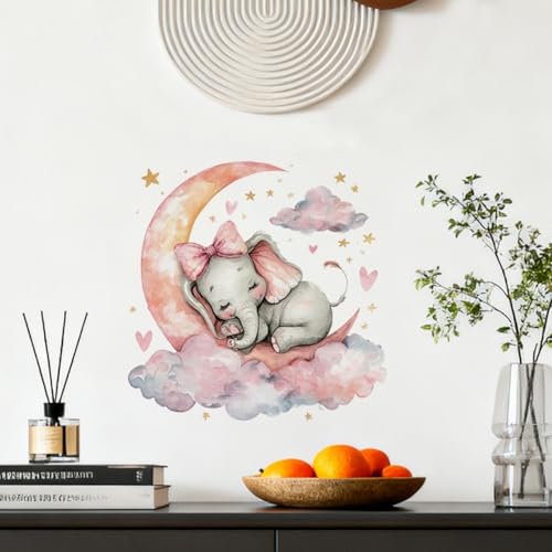 Autocollant lune rose pour décoration murale de salon cocooning - 6