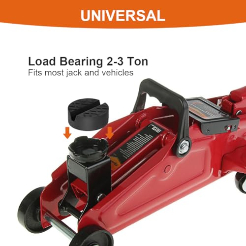 URAQT Wagenheber Gummiauflage, Universelle Gummiauflage für Fahrzeugheber für Wagenheber Hebebühnen Wagenheber Pad Adapter für Wagenheber Rangierwagenheber Unterstellbock Gummiklotz Gummiblock