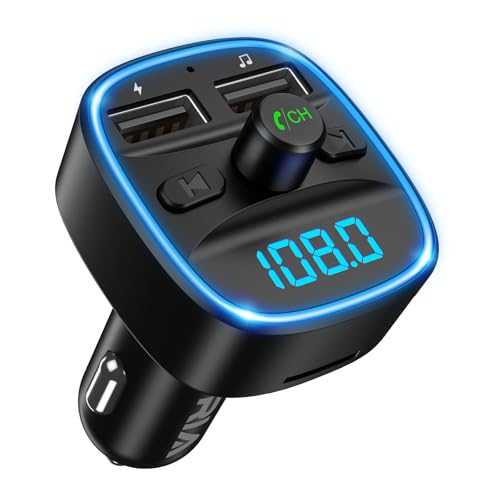 Bluetooth FM Transmitter for Car, Car Adapter Wireless In-Car Radio Adapter Music Player with Dual USB Charging, Hands-Free Calling, Car Charger Supports TF Card and USB Disk Bluetooth FM Transmitter for Car, Car Adapter Wireless In-Car Radio Adapter Music Player with Dual USB Charging, Hands-Free Calling, Car Charger Supports TF Card and USB Disk