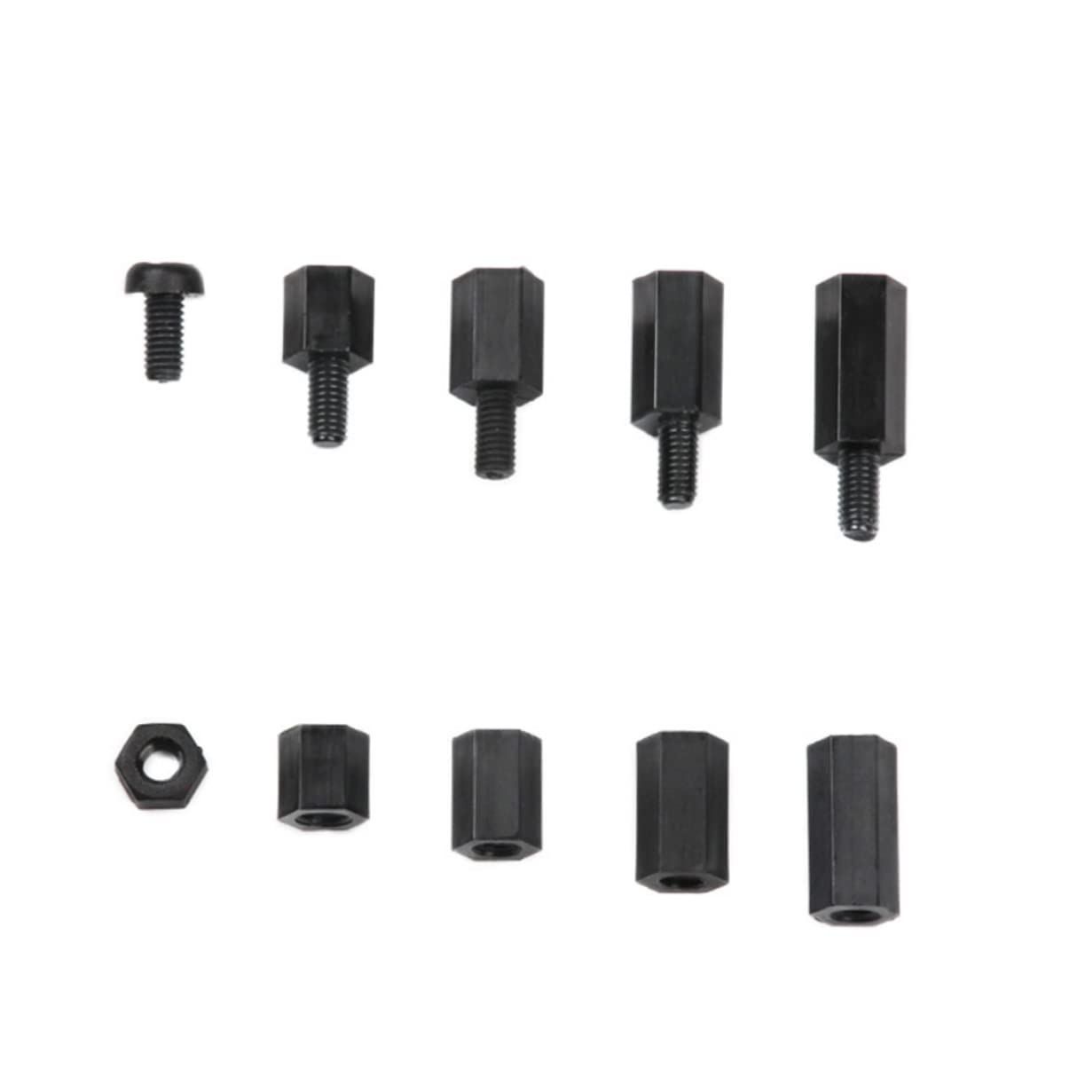 3sets Nylon Spacer Plastic Spacer Standoffs Screws Nuts for Electronics Thread Motherboard Prototyping Accessories 180pcs*3