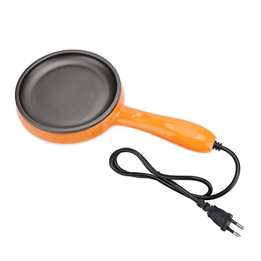 Mini frigideira elétrica, Frigideira para ovos, frigideira elétrica antiaderente Mini frigideira elétrica antiaderente, plugue da ue 220v para café da manhã em casa baixo chá café