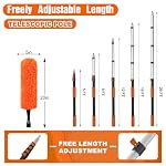 20FT Duster Cleaner Kit, Dusters for Cleaning with Extension Pole, Baseboard & Wall and Window Cleaner Mop for Fan Blades, High Ceiling and Cobweb - Image 2