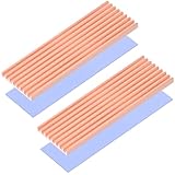 Raonlla 銅製 M.2 SSD ヒートシンク 高放熱性能 2280 M2 SSD ヒートシンク サーマルパッド付き (2枚入り)