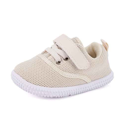 BMCiTYBM Baby Walking Shoes Infant Boy Girl First Walker Sneakers Breathable Lightweight Non-Slip Barefoot Shoes 6 9 12 18 24 Months