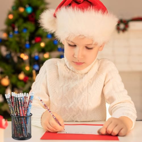 Moosono Christmas Pencils for Children, 24 PCS Cartoon Christmas Pencil Set with Erasers, Classroom Prizes - Image 3