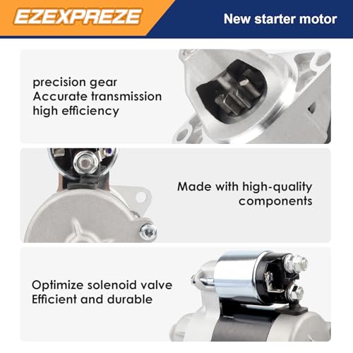Image of Ezexpreze 18404 New Starter Motor for John Deere Gator 4x2 TS CX CS Kawasaki FE250D FE290D FE350D FE400D Gas Engine OE#: 21163-2089, DAW26844, AW26844, SND0132, 41052062