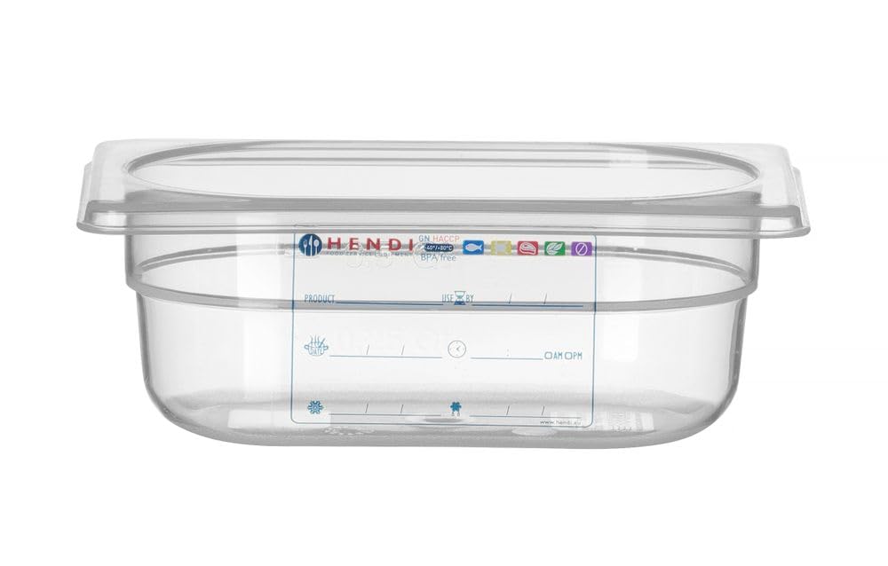 HENDI Pojemnik GN 1/9 - HACCP - 0,6 L - 176x108x(H)65mm
