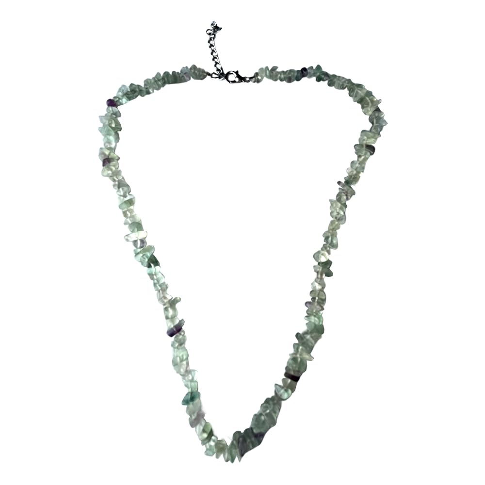 VIE Gemstone Chips Necklace, Rainbow Fluorite
