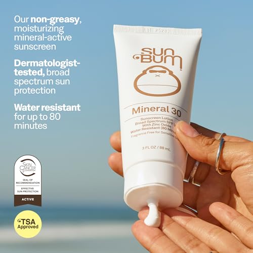 Sun Bum Mineral SPF 30 Sunscreen Body Lotion - NEW FORMULA 2026 Broad Spectrum Moisturizing Sunscreen with Vitamin E - Vegan & Hawaii 104 Act Compliant (No Octinoxate & Oxybenzone) Travel Size - 3 oz - Image 3
