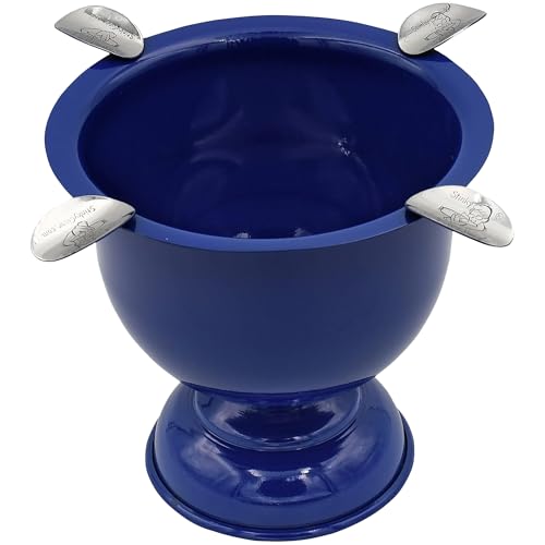 Stinky Cigar Tall Cigar Ashtray with 4 Stirrups for Indoor & Outdoor Use | Windproof Design with 4.25 inch Deep Bowl for Cigars, Perfect Cigar Accessory for Cigar Aficionados & Home Decor – Royal Blue