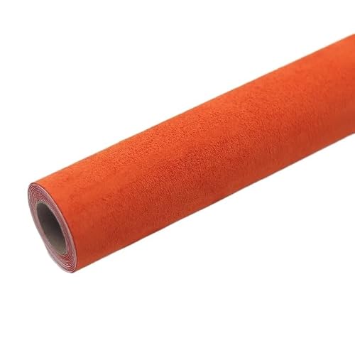 Dachhimmel Stoff 1m*1.5m Multi Colors Yellow Green Self Adhesive Fabric Sticky Upholstery Fabrics for Car Interior Headliner(Orange)