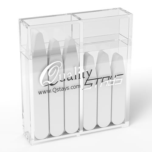 60 Quality Plastic Collar Stiffeners in Box – 4 Sizes