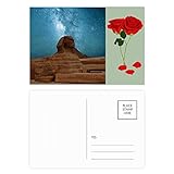 Bestchong Blue Sky Red Earth Mummy Art Deco Gift Fashion Rose Day Postcard Set Thanks Card Mailing Side 20pcs